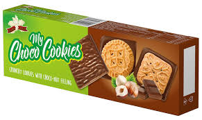 MY CHOCO COOKIES 130g Sušenka & mléčná čokoláda plněná čoko-lísko-oříškovým krémem